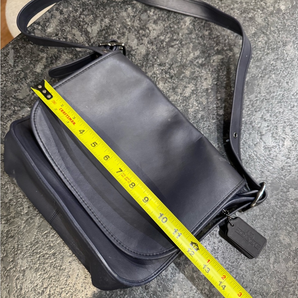 Navy Leather Coach Shoulder Bag/ Crossbody Bag